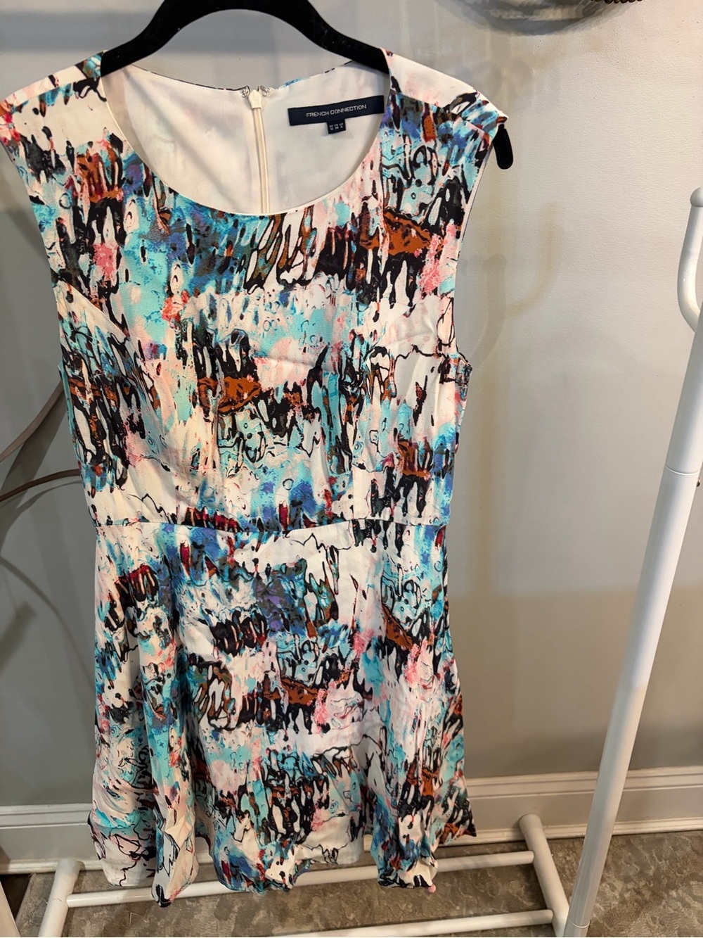 French Connection Multicolor Abstract Print Sleeveless Dress size 6